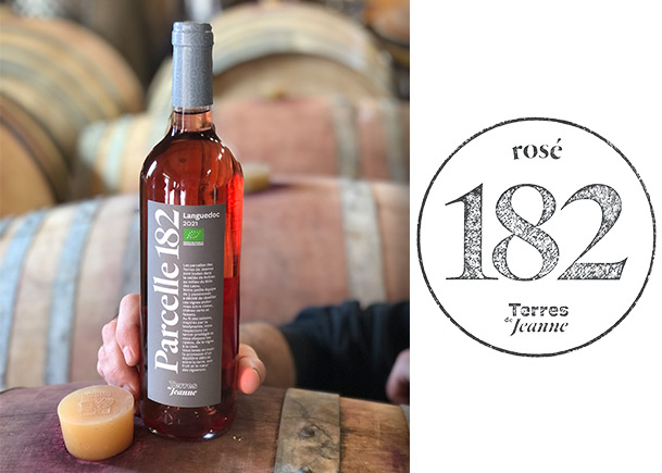 Nos vins : Vin rosé Terres de Jeanne Parcelle 182